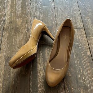 Cole Haan Nude Nike Air Patent Heels. Size 5